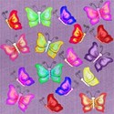 purple denim butterflies layering paper