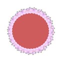 flower round circle frame pink
