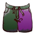 boys shorts green purple