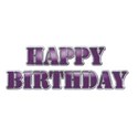 silver and purple happy birthday