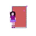 girl purple frame