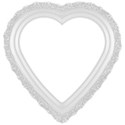 heart frame white