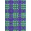 blue green checked layering paper