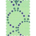 hole punched green  layering paper
