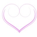 lilac swirl heart