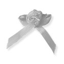 white rose bow