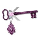 pink key with lock