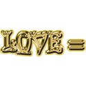 Love equals33 shiny 48 gold style
