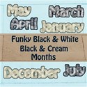 funky months preview black white cream