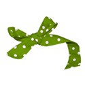 bow dotted green 2