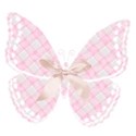 gingham butterfly light pink