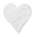 white heart fabric