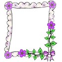right bow flower frame doodle
