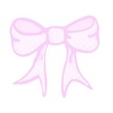 pink hand drawn bow