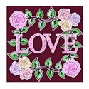 burgandy love rose stitch