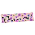 this is me sewn flower tag