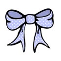 blue spotty bow