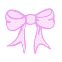 doodle bow  pink