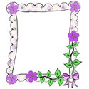 flower frame bow right