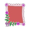 lilac frame bow roses left