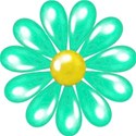 turquoise flower_vectorized