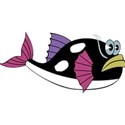 Fish whale cartoon