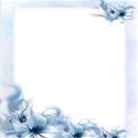 blue floral corner background