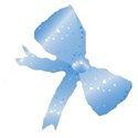 blue bow qith tails