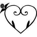 heart flower black