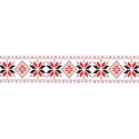 Red and black snowflake trim