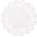 white lace doilie