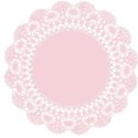 pink lace doilie