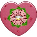 pink button heart
