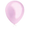 gingham balloon with white bow