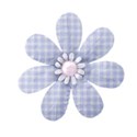 blue gingham flower