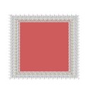 silver lace square frame
