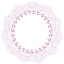 pink frame flower layering paper