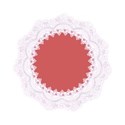 pink round frame flower