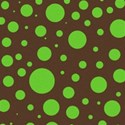 brown with green dots