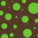 brown with green dots 6 x 6 square