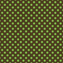 brown with green polka dots 6 x 6 square