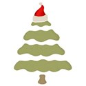 santa hat on tree