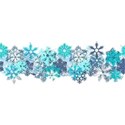 blue snowflake boarder