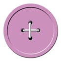 flat pink button stitched