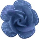 blue felt rose