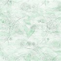 green heart scrunched paper