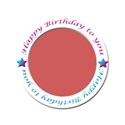 frame birthday pink blue
