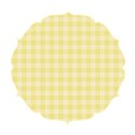 round paper gingham yellow