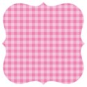 square paper gingham pink