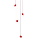 hanging stars red